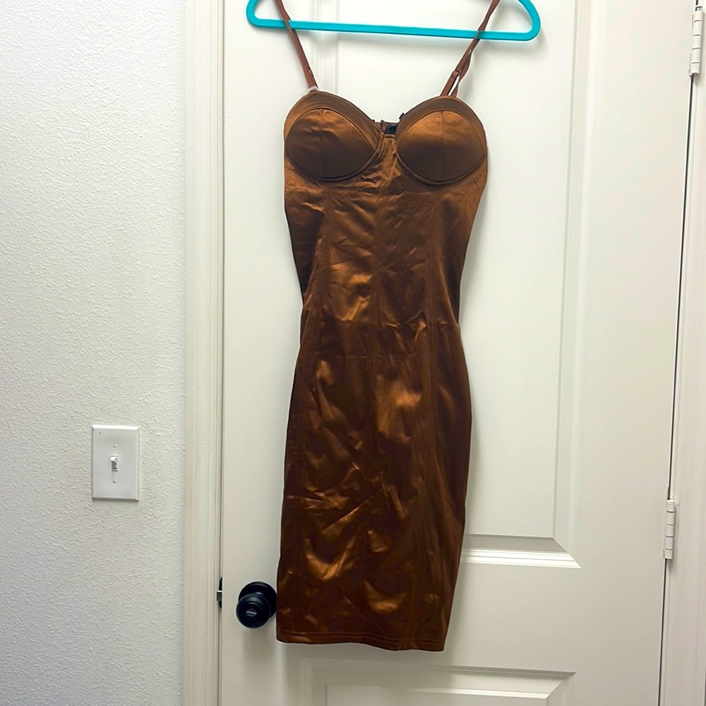 Bronze colored women’s Fashionova dress L